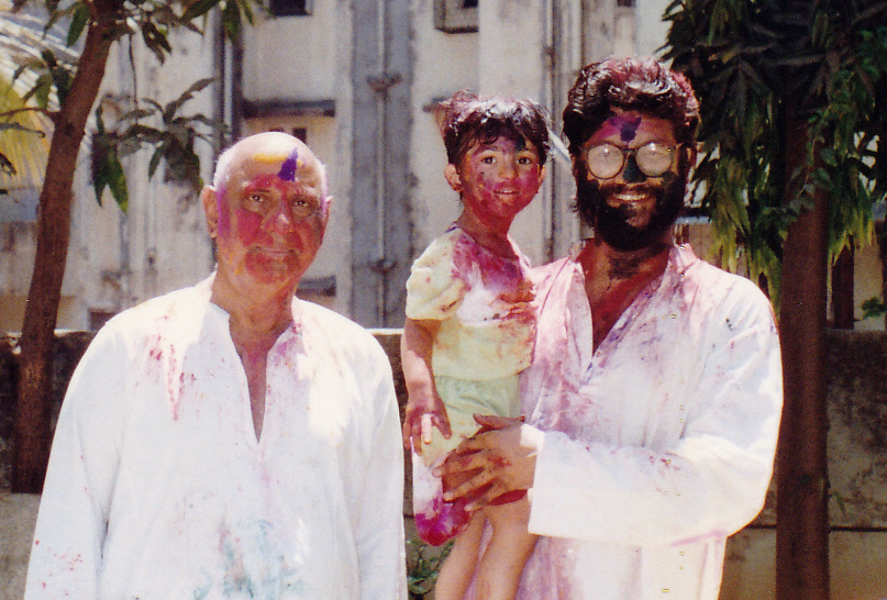 Jai Thade with his father and grandfather